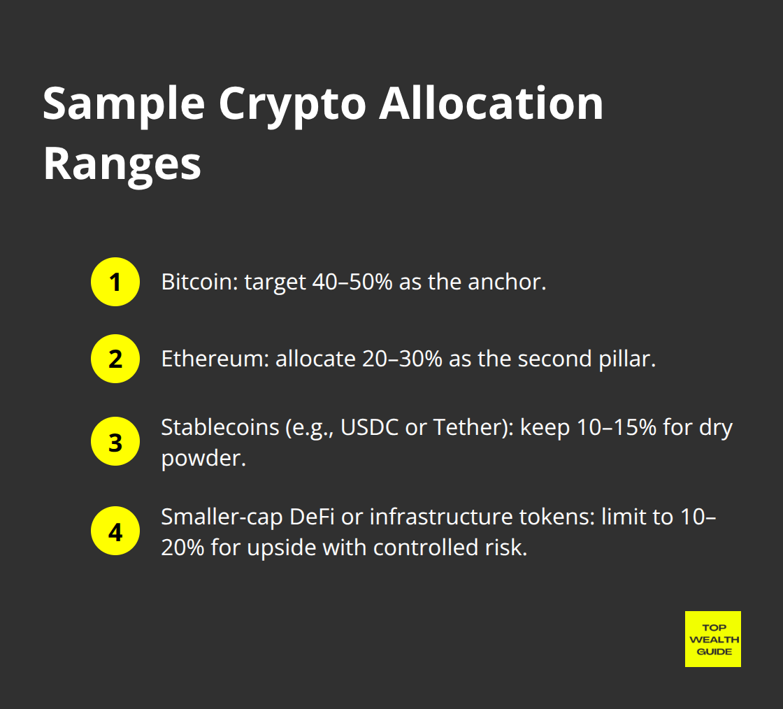 Suggested allocation ranges for a starter crypto portfolio