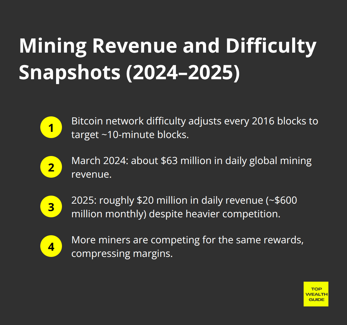 Key mining revenue and difficulty facts from 2024 to 2025 for U.S. readers. - cryptocurrency mining