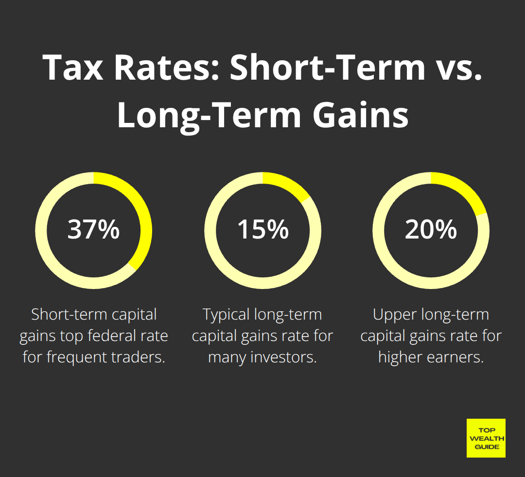 Comparison of U.S. tax rates for short-term vs. long-term capital gains mentioned in the article
