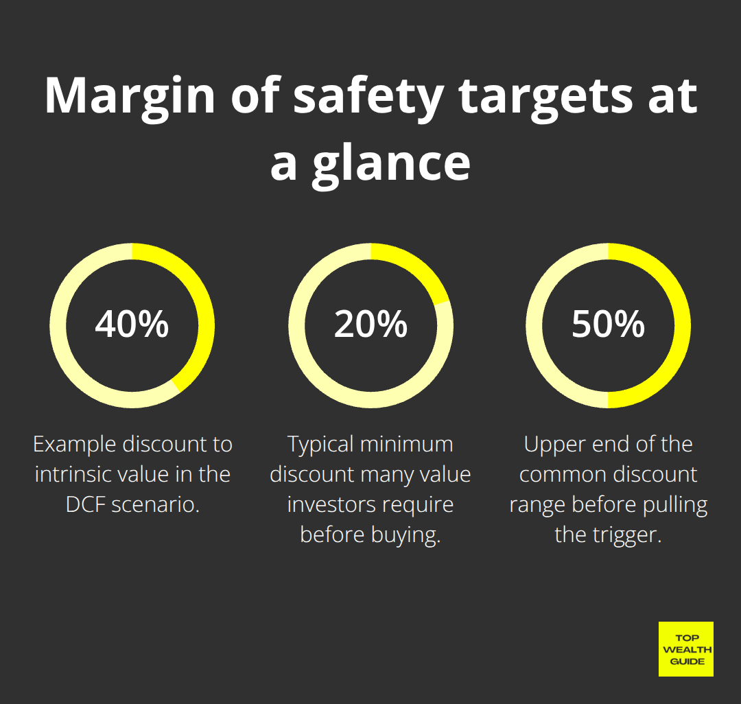 Visualizing a 40% discount example and common value investor thresholds - value stocks