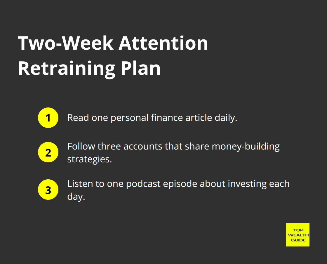 Compact checklist of daily attention-retraining actions to surface financial opportunities