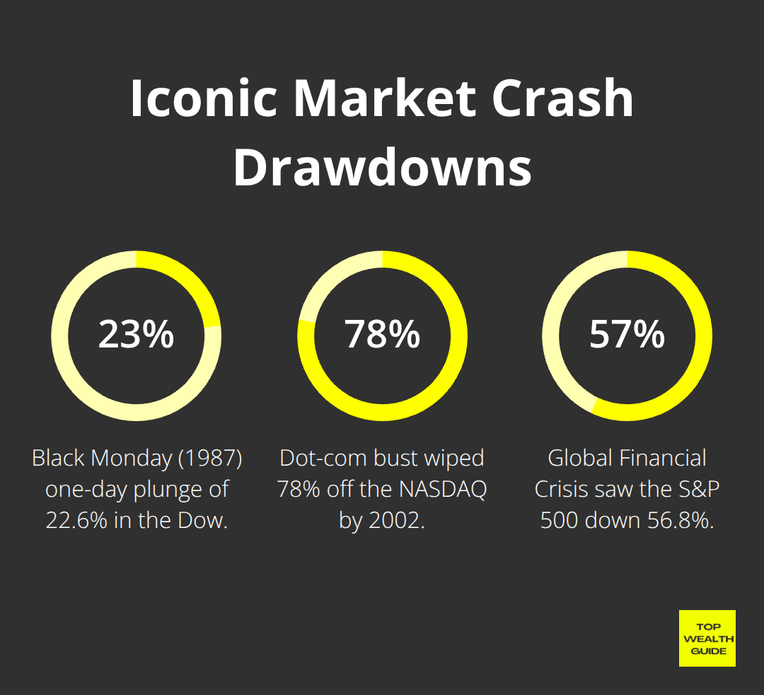 Percentage losses during major market crashes in the United States - wealth preservation